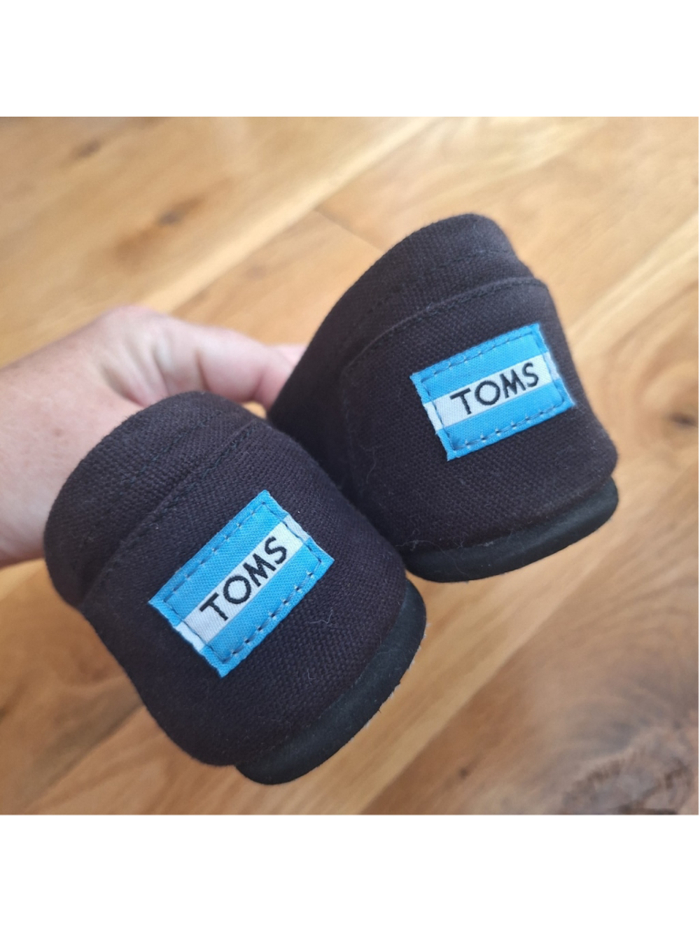 TOMS CLASSIC Canvas Shoes Womens Size 6 Black Solid Alpargatas - Picture 5 of 9